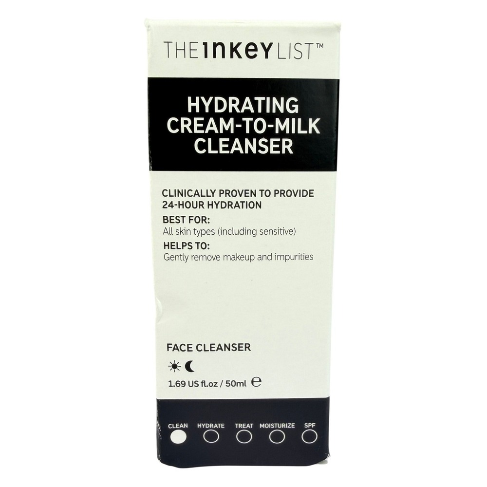 THE INKEY LIST Hydrating Cream-to-Milk Cleanser 1.69 fl oz 50ml Travel Size